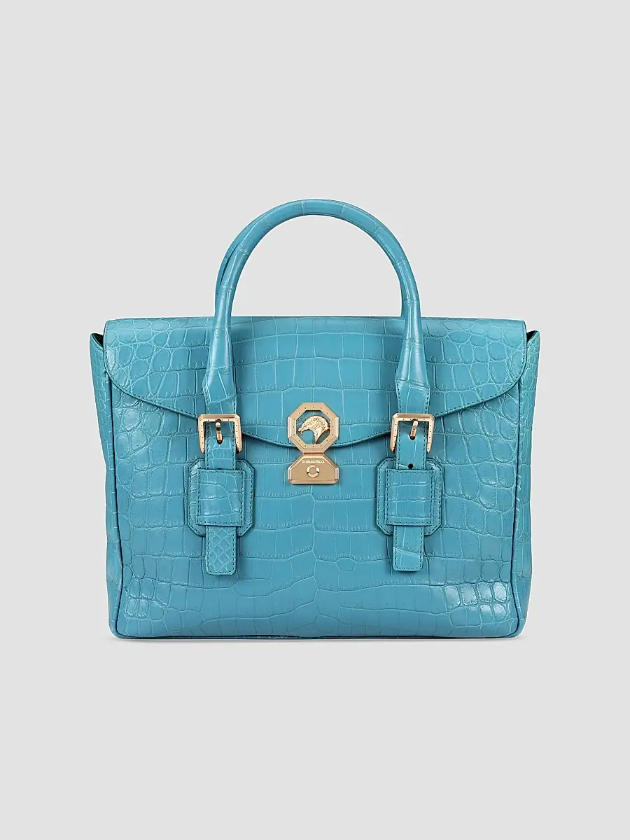 Stefano Ricci Men's Luxury Flap Croc Briefcase | Thumbnail 7 Stefano Ricci Men's Luxury Flap Croc Briefcase | Thumbnail 7