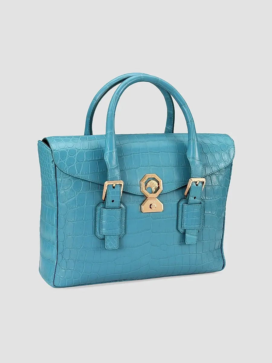 Stefano Ricci Men's Luxury Flap Croc Briefcase | Thumbnail 8 Stefano Ricci Men's Luxury Flap Croc Briefcase | Thumbnail 8