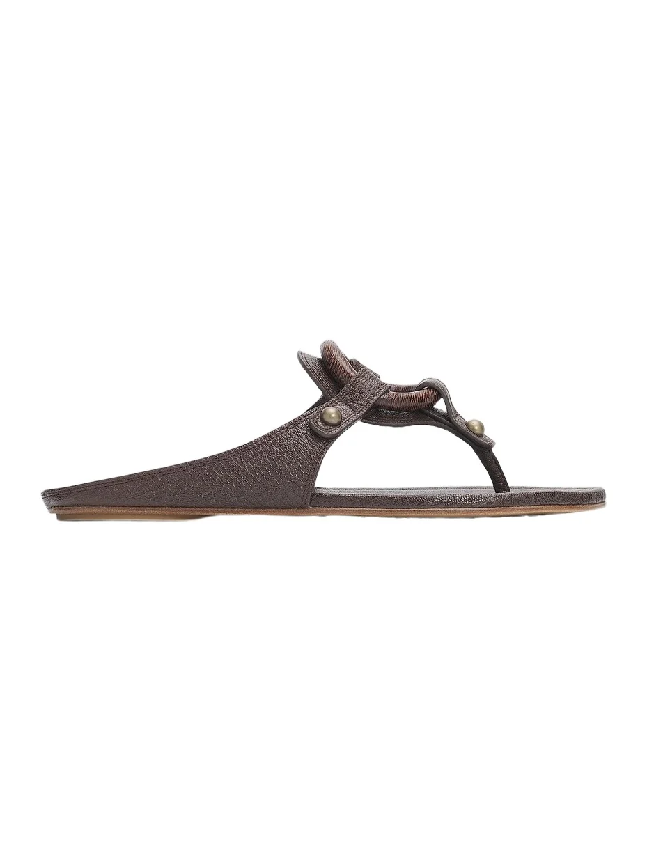PEDRO GARCIA Women's Pattie Wood O-Ring Leather Sandals