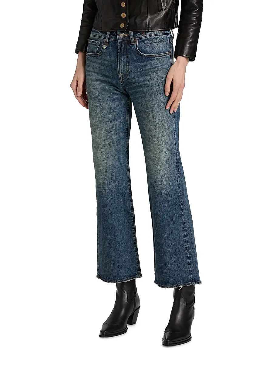 R13 Women's Joan Kick Flared Jeans | Thumbnail 3