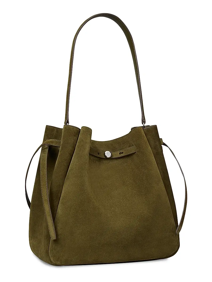 Tory Burch Women's Large Romy Suede Bucket Bag | Thumbnail 3