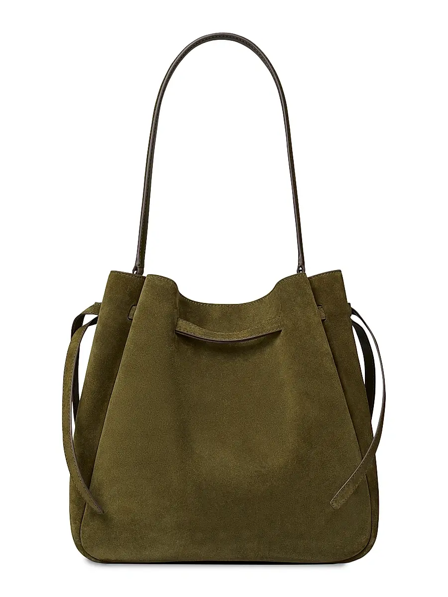 Tory Burch Women's Large Romy Suede Bucket Bag | Thumbnail 4