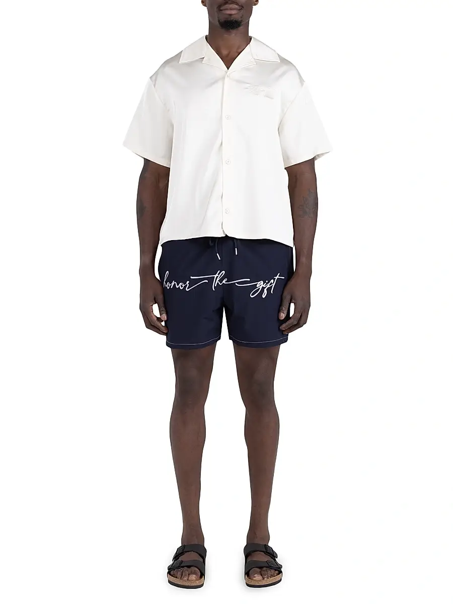 Honor The Gift Men's Logo Drawstring Swim Shorts | Thumbnail 2 Honor The Gift Men's Logo Drawstring Swim Shorts | Thumbnail 2
