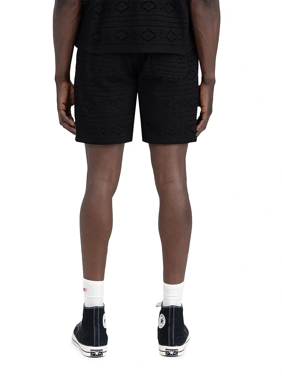 Honor The Gift Men's Pointelle-Knit Crocheted Drawstring Shorts | Thumbnail 3