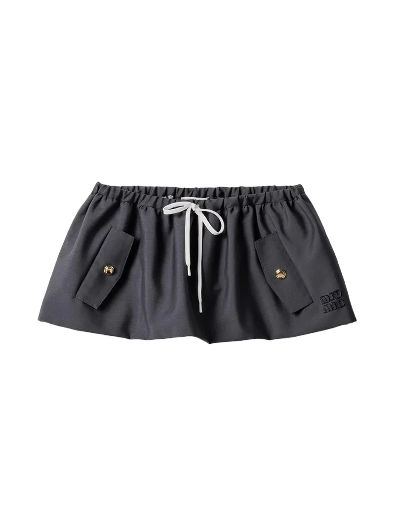 Miu Miu Women's Bonded Kid Mohair Miniskirt