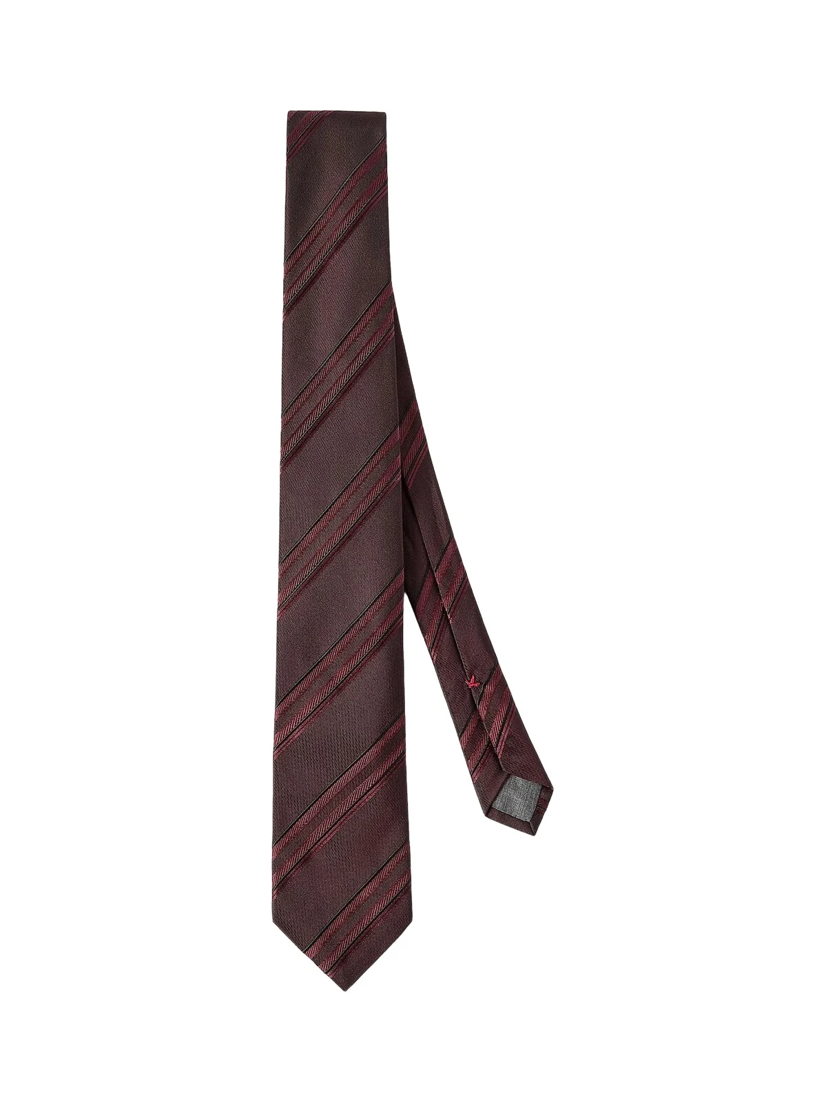 Brunello Cucinelli Men's Textured Striped Silk Tie