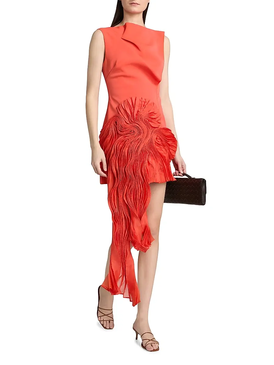 ACLER Women's Forever Young Aberleigh Organza-Drape Minidress | Thumbnail 2 ACLER Women's Forever Young Aberleigh Organza-Drape Minidress | Thumbnail 2