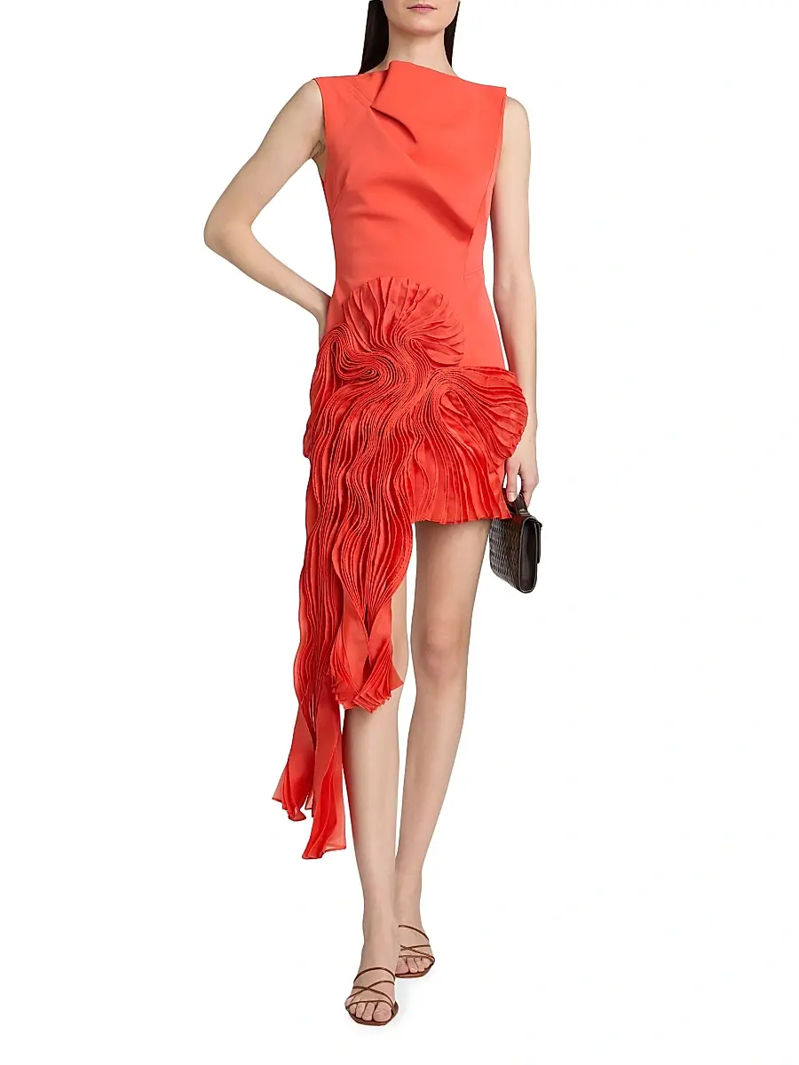ACLER Women's Forever Young Aberleigh Organza-Drape Minidress | Thumbnail 3 ACLER Women's Forever Young Aberleigh Organza-Drape Minidress | Thumbnail 3