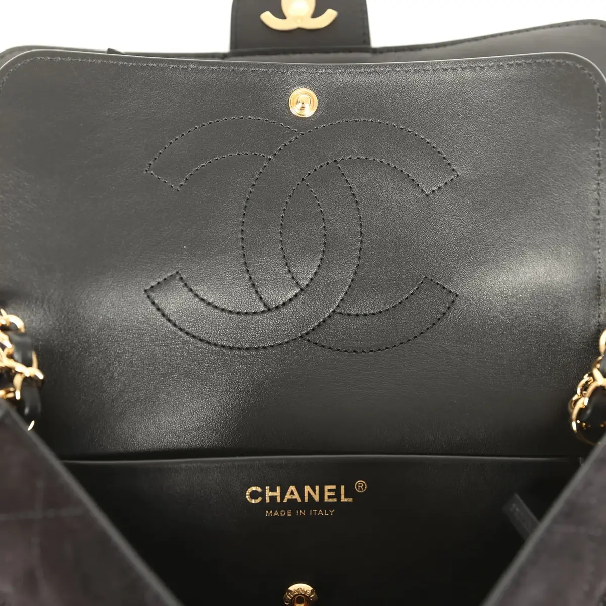 Chanel Chanel Medium "Souplissimo" Flap Bag Black Suede Gold Hardware | Thumbnail 11 Chanel Chanel Medium "Souplissimo" Flap Bag Black Suede Gold Hardware | Thumbnail 11