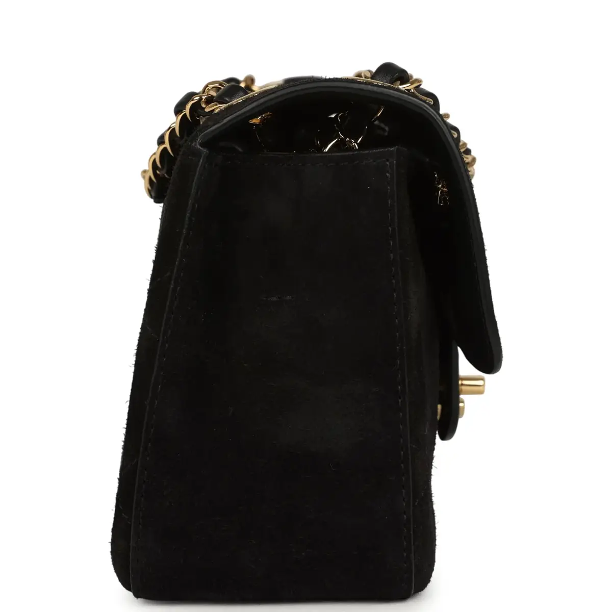 Chanel Chanel Medium "Souplissimo" Flap Bag Black Suede Gold Hardware | Thumbnail 3 Chanel Chanel Medium "Souplissimo" Flap Bag Black Suede Gold Hardware | Thumbnail 3