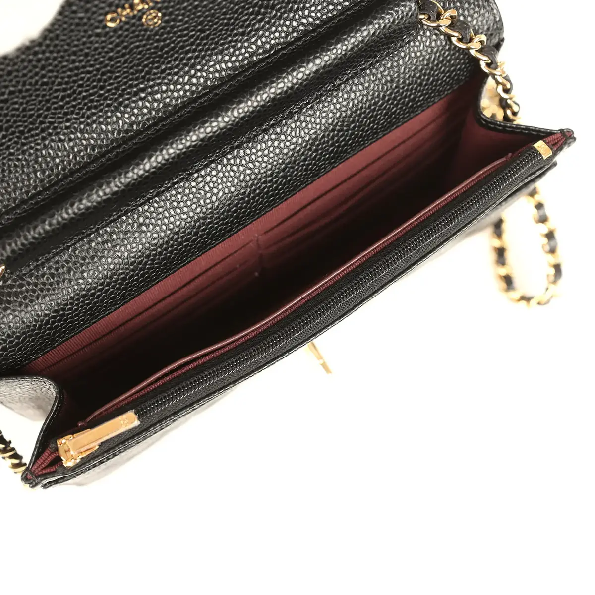 Chanel Chanel Wallet On Chain WOC Black Caviar Gold Hardware | Thumbnail 9 Chanel Chanel Wallet On Chain WOC Black Caviar Gold Hardware | Thumbnail 9