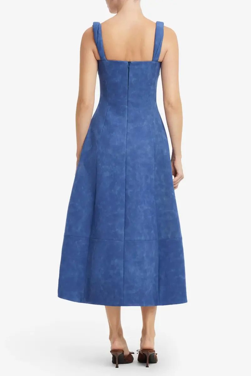 LEO LIN Beatrice Midi Dress - Azure | Thumbnail 6 LEO LIN Beatrice Midi Dress - Azure | Thumbnail 6
