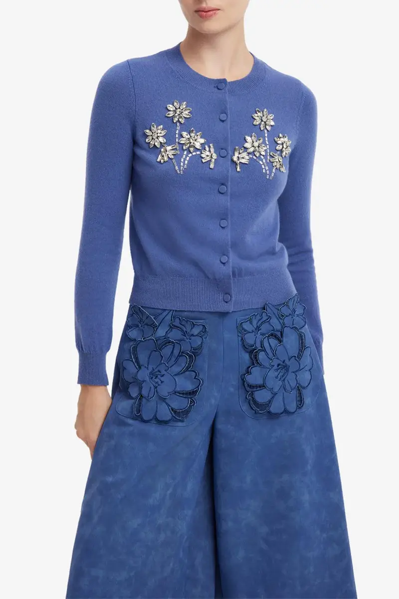 LEO LIN Claire Cardigan - Azure | Thumbnail 2