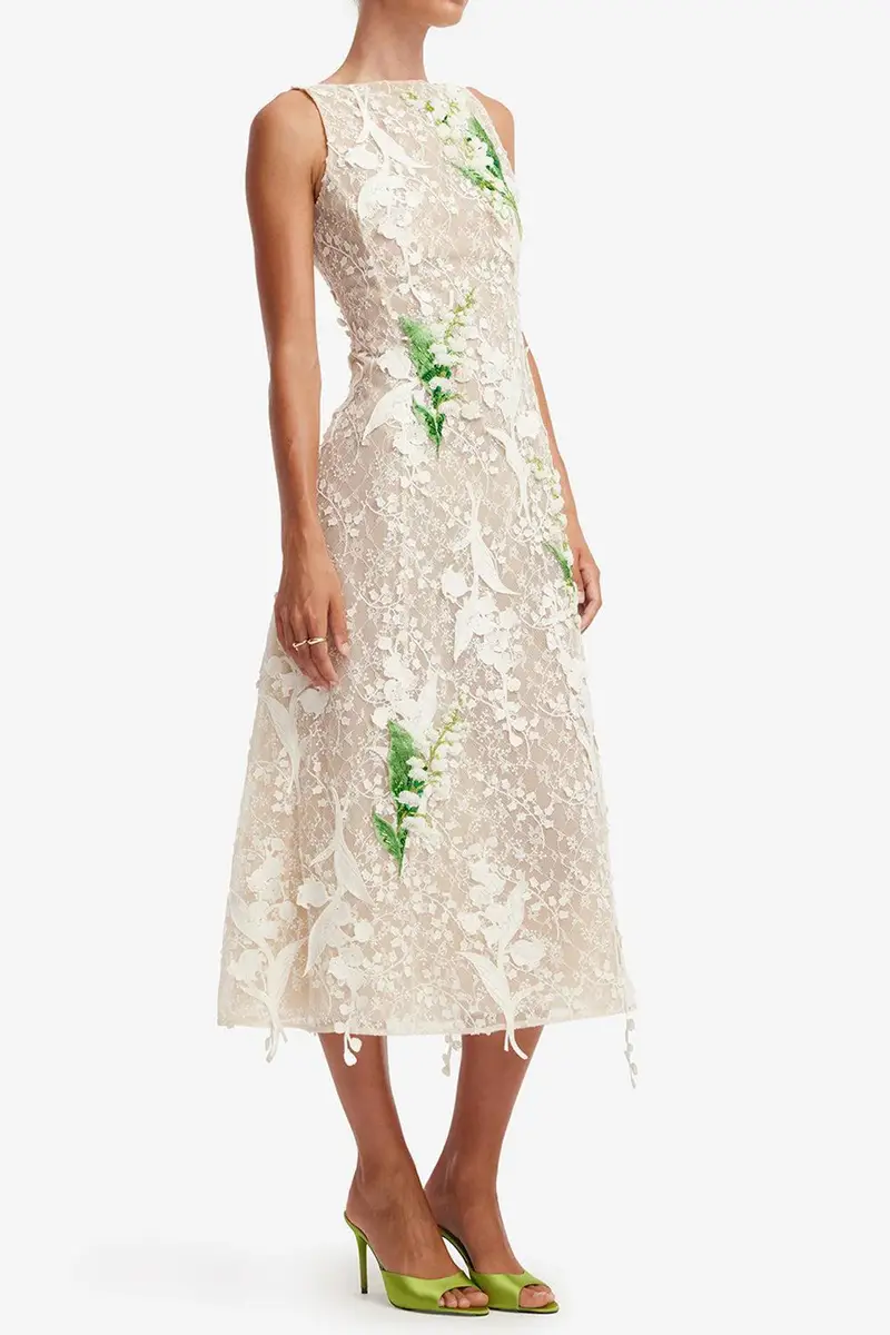 LEO LIN Cleo Dress - Snow | Thumbnail 4 LEO LIN Cleo Dress - Snow | Thumbnail 4
