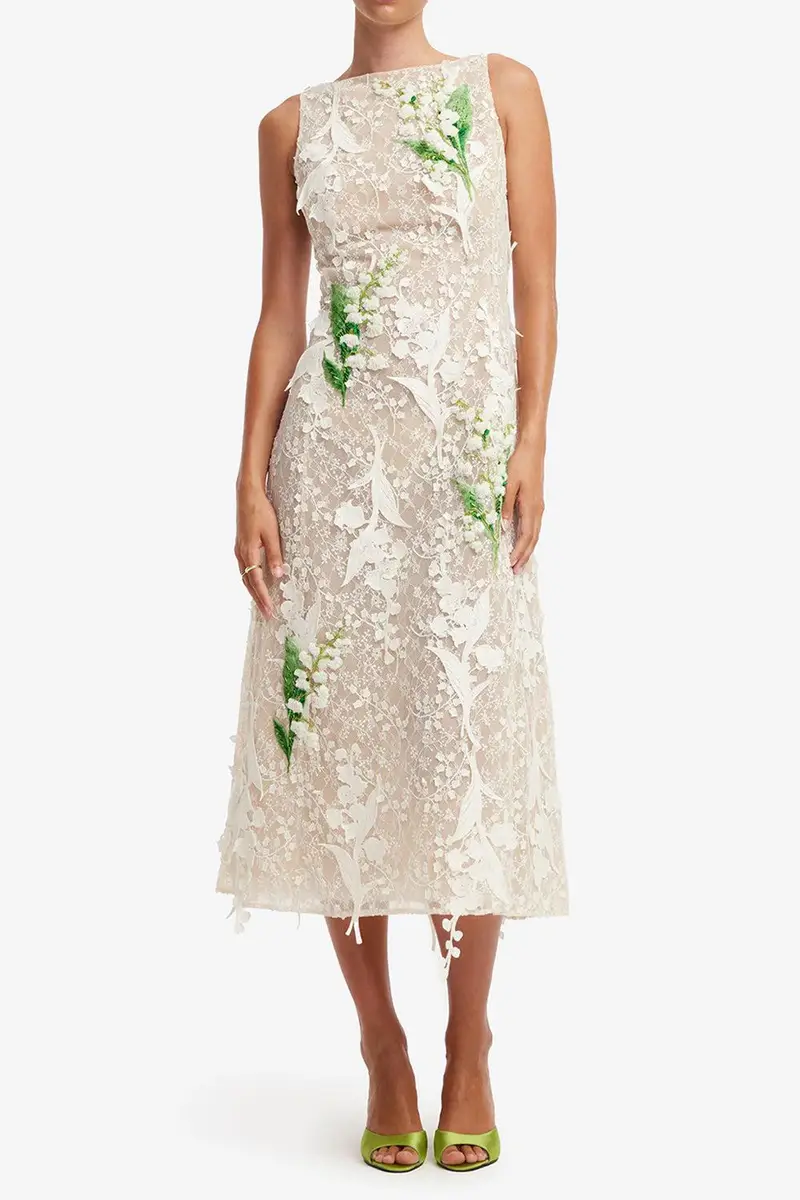LEO LIN Cleo Dress - Snow | Thumbnail 5 LEO LIN Cleo Dress - Snow | Thumbnail 5