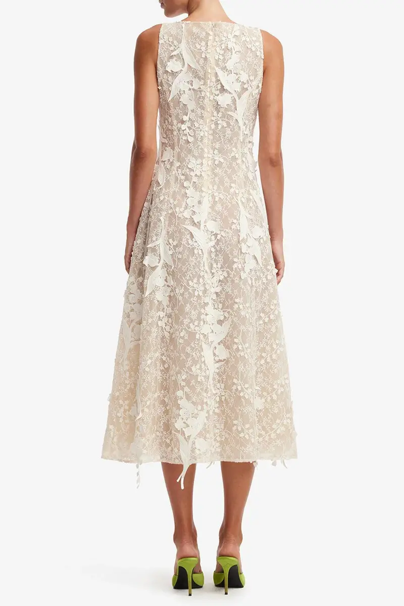 LEO LIN Cleo Dress - Snow | Thumbnail 6 LEO LIN Cleo Dress - Snow | Thumbnail 6