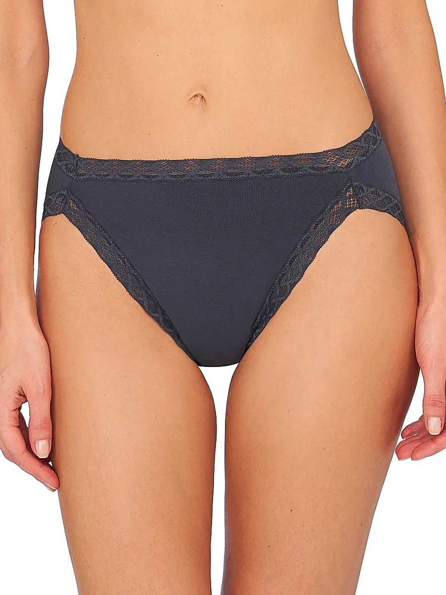 Natori Women's Bliss Cotton French Cut Brief - Ash Navy | Image 1 Natori Women's Bliss Cotton French Cut Brief - Ash Navy | Image 1
