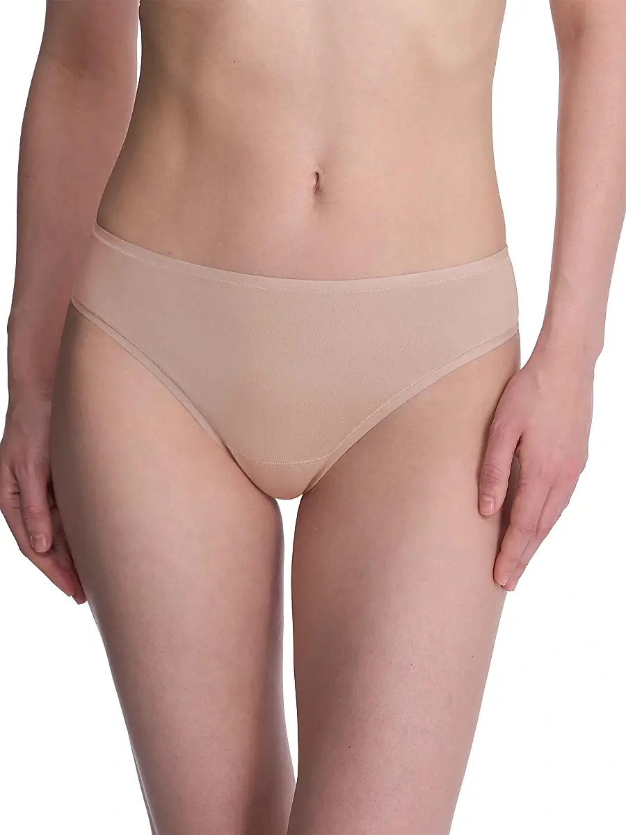 Natori Women's Bliss Bare Cotton Thong - Cafe | Image 1 Natori Women's Bliss Bare Cotton Thong - Cafe | Image 1