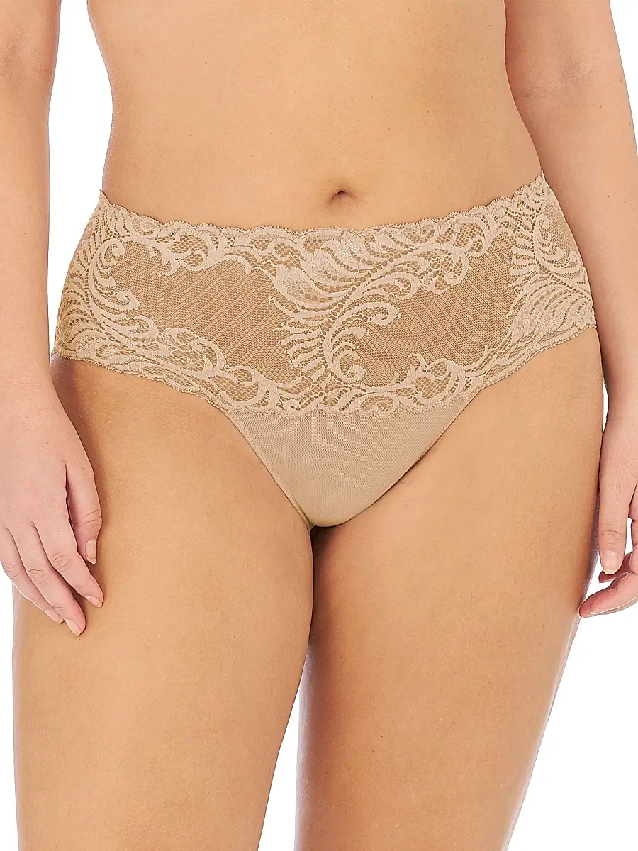 Natori Women's Feathers Lace Brief - Cafe | Image 1 Natori Women's Feathers Lace Brief - Cafe | Image 1
