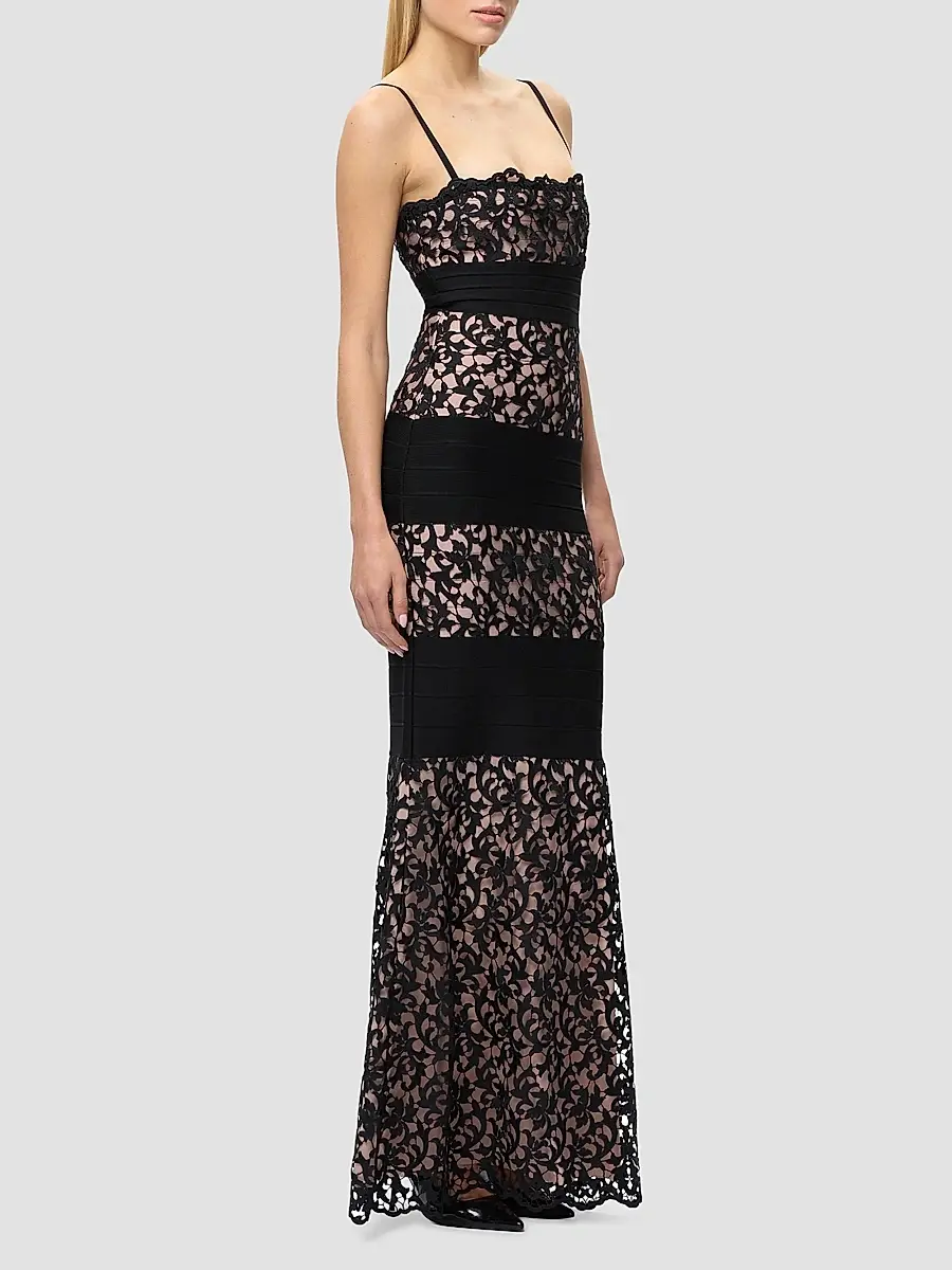 Hervé Léger Women's The Marielle Lace Bandage Gown | Thumbnail 5 Hervé Léger Women's The Marielle Lace Bandage Gown | Thumbnail 5