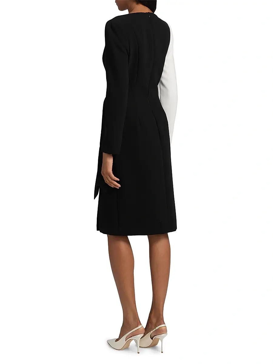 Teri Jon by Rickie Freeman Women's Colorblocked Wrap Sheath Knee-Length Dress | Thumbnail 5 Teri Jon by Rickie Freeman Women's Colorblocked Wrap Sheath Knee-Length Dress | Thumbnail 5
