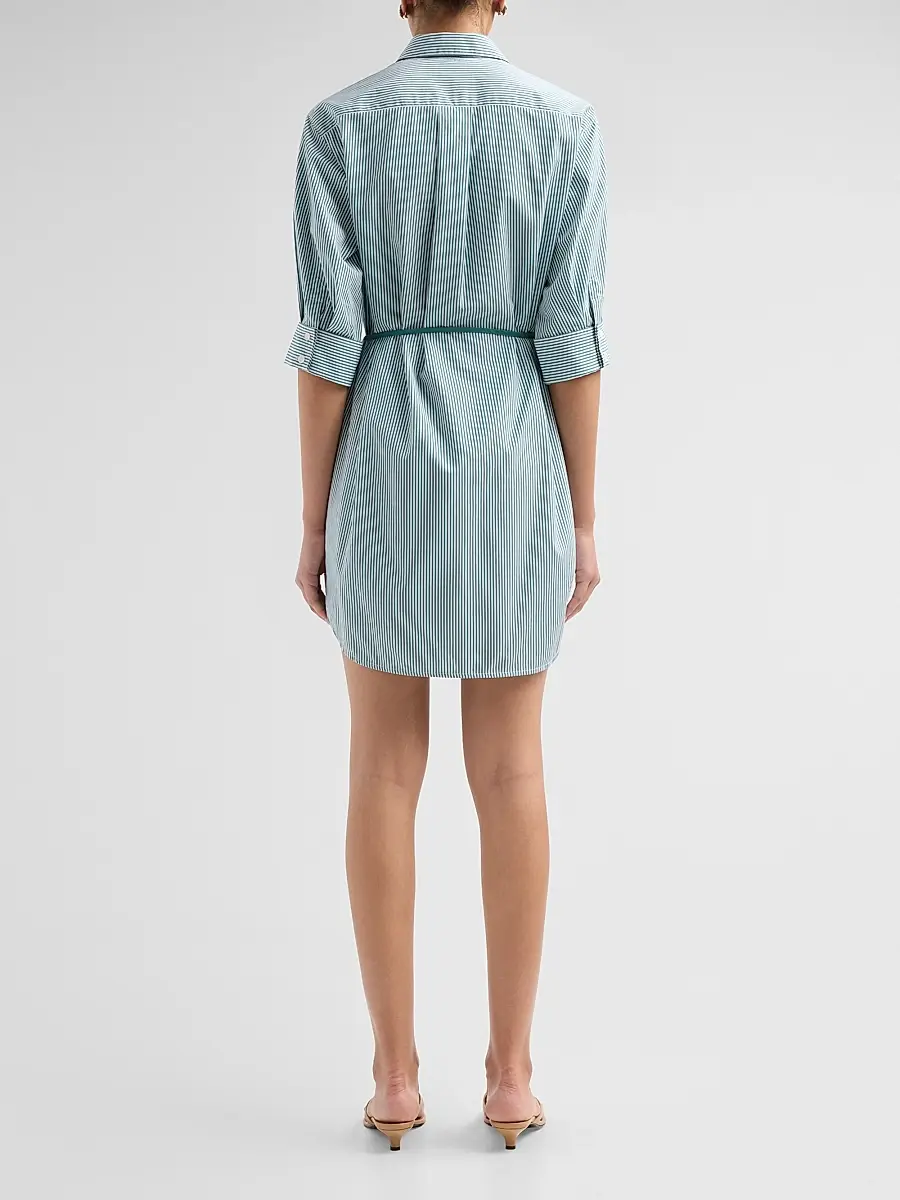 rag & bone Women's Lucia Striped Cotton Mini-Shirtdress | Thumbnail 3 rag & bone Women's Lucia Striped Cotton Mini-Shirtdress | Thumbnail 3