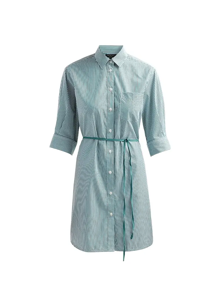Women's Lucia Striped Cotton Mini-Shirtdress Women's Lucia Striped Cotton Mini-Shirtdress