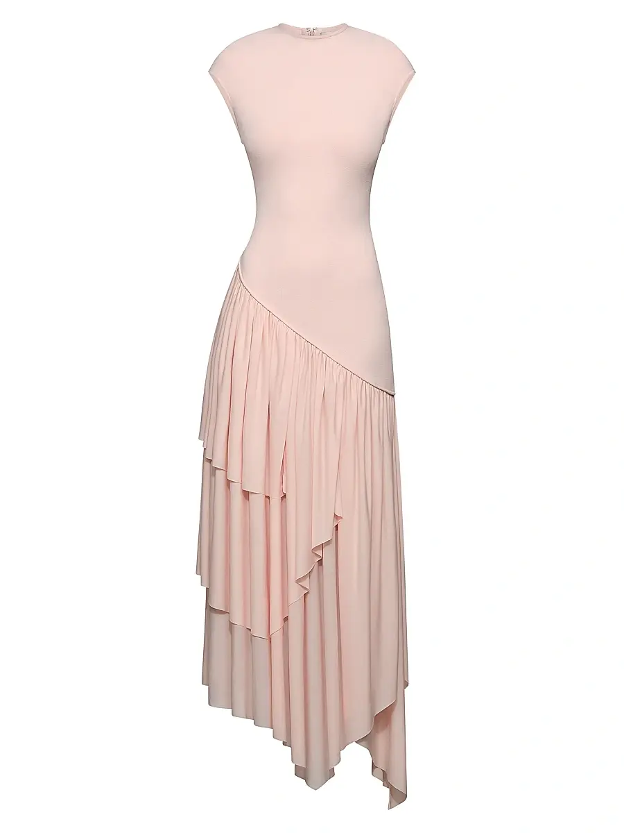 Et Ochs Women's Elowen Asymmetric Knit Combo Maxi Dress - Blush - Size Large | Image 1 Et Ochs Women's Elowen Asymmetric Knit Combo Maxi Dress - Blush - Size Large | Image 1