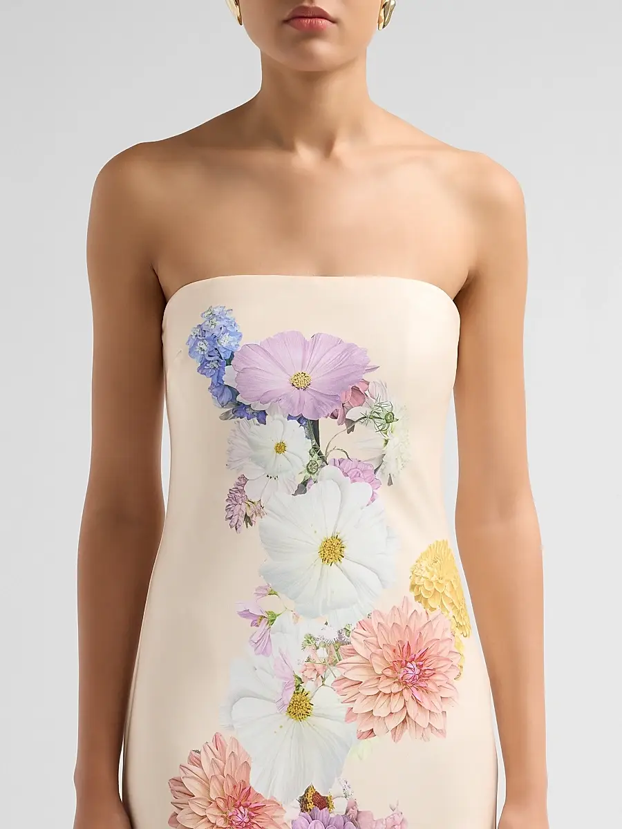 As It May Women's Vionne Floral Crepe Strapless Gown | Thumbnail 5 As It May Women's Vionne Floral Crepe Strapless Gown | Thumbnail 5