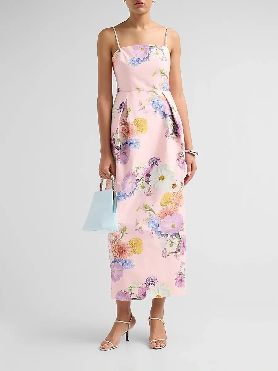 As It May Women's Teva Floral Faille Column Maxi Dress | Thumbnail 2 As It May Women's Teva Floral Faille Column Maxi Dress | Thumbnail 2