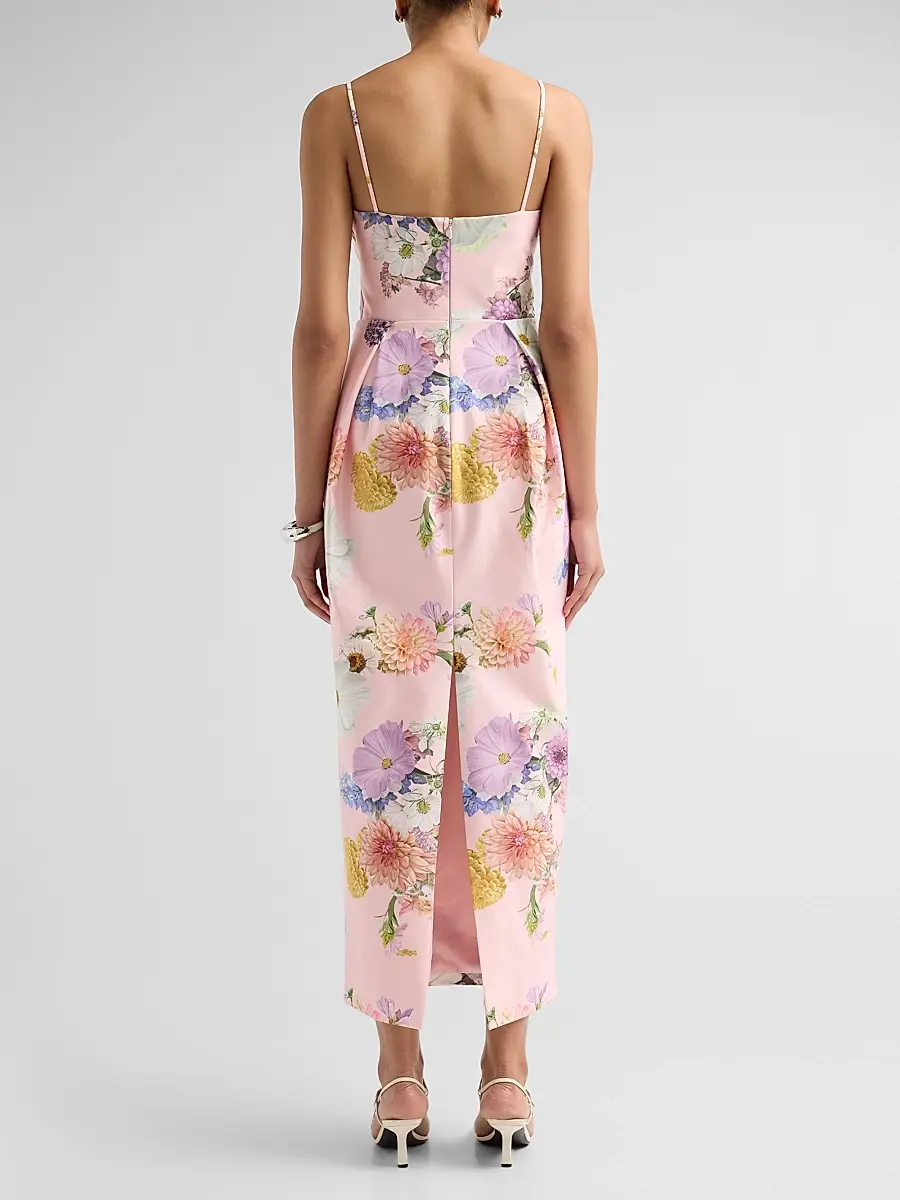 As It May Women's Teva Floral Faille Column Maxi Dress | Thumbnail 3 As It May Women's Teva Floral Faille Column Maxi Dress | Thumbnail 3