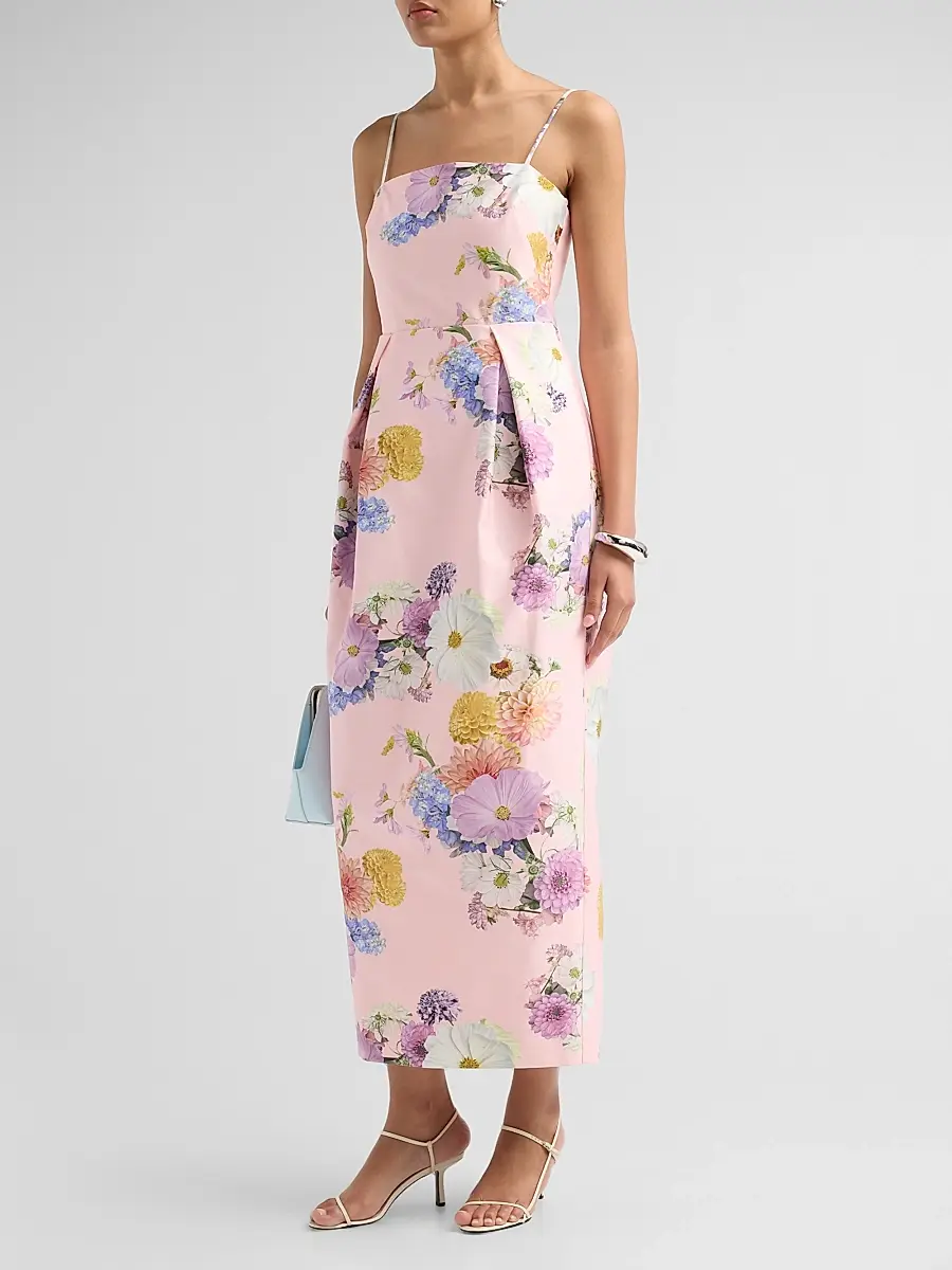 As It May Women's Teva Floral Faille Column Maxi Dress | Thumbnail 4 As It May Women's Teva Floral Faille Column Maxi Dress | Thumbnail 4