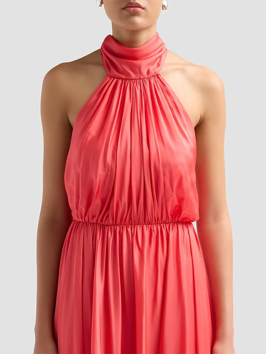 As It May Women's Elyra Satin Chiffon Halter Gown | Thumbnail 5 As It May Women's Elyra Satin Chiffon Halter Gown | Thumbnail 5