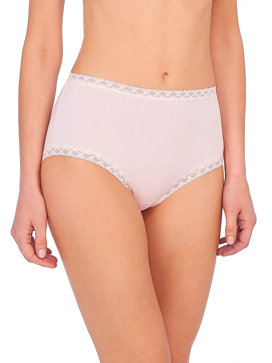 Natori Women's Bliss Cotton Full Brief - Blushing Pink | Image 1 Natori Women's Bliss Cotton Full Brief - Blushing Pink | Image 1