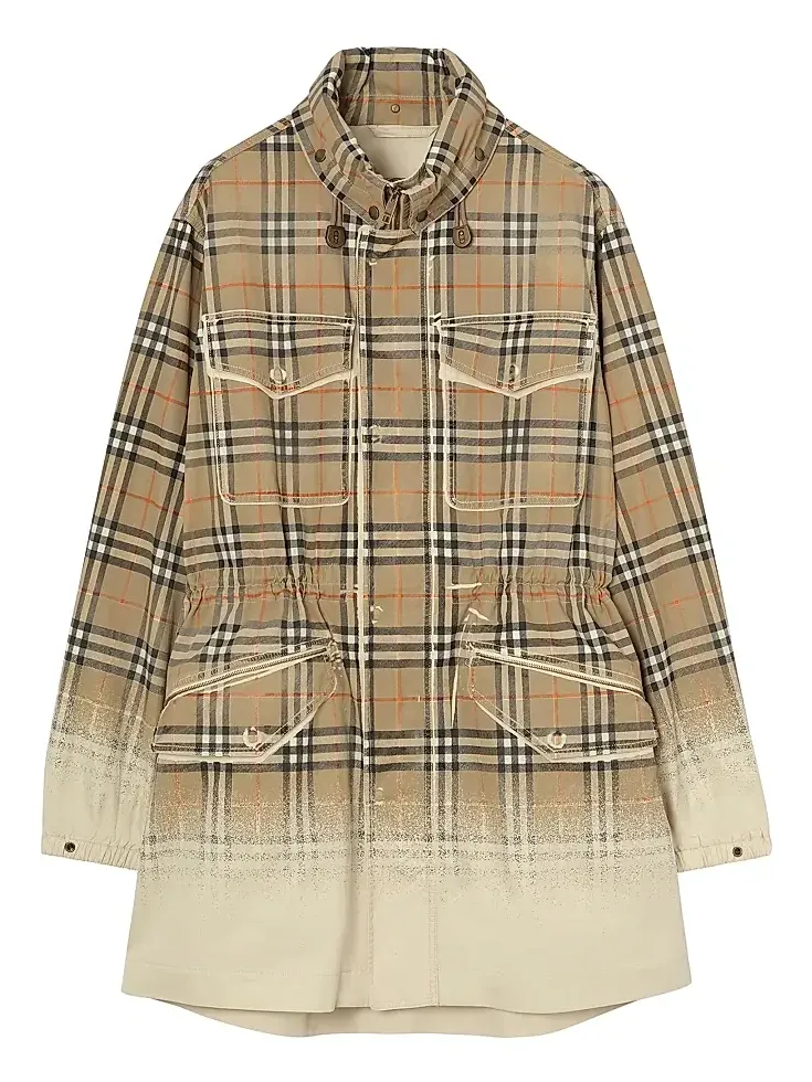 Burberry Men's Lancaster Check Tropical Gabardine Parka