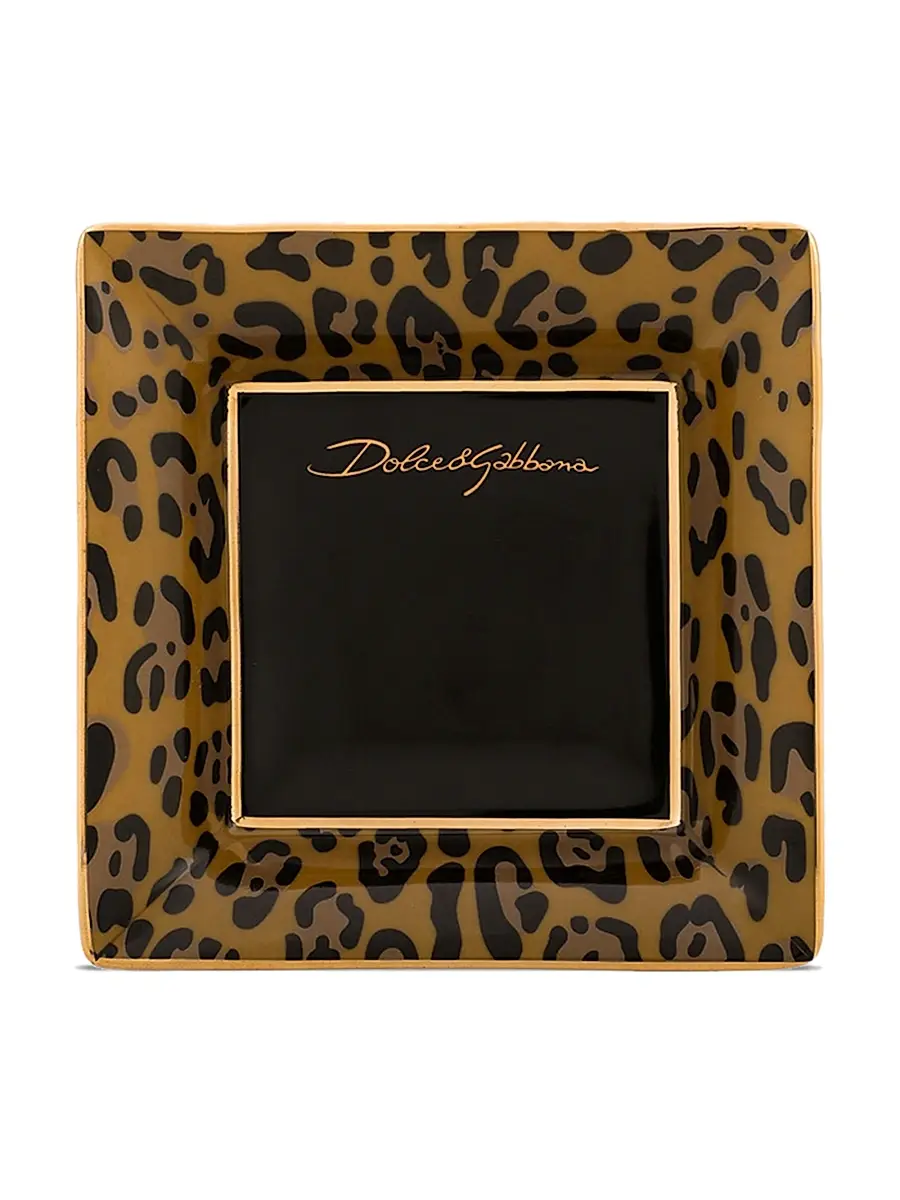 Dolce & Gabbana Leopard Square Porcelain Trinket Tray | Thumbnail 2