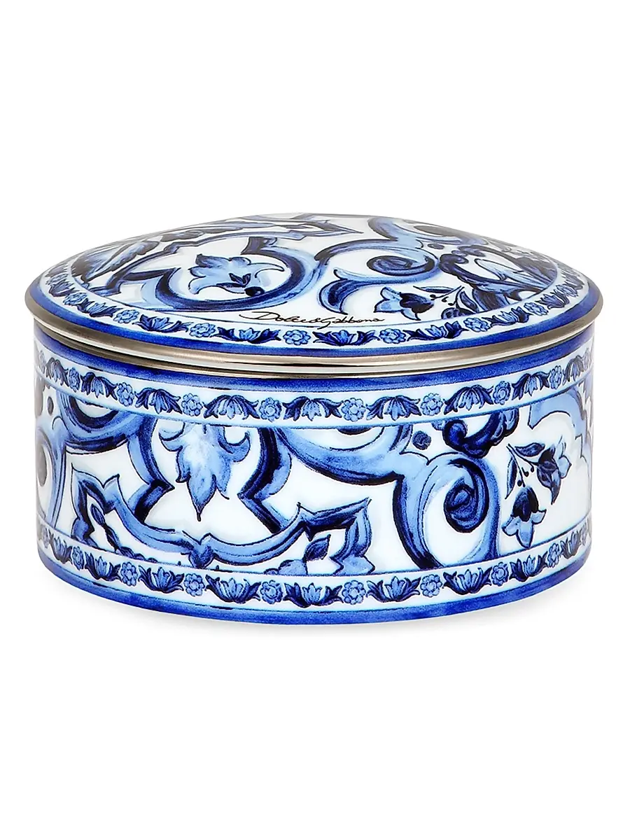 Dolce & Gabbana Blu Mediterraneo Round Porcelain Box