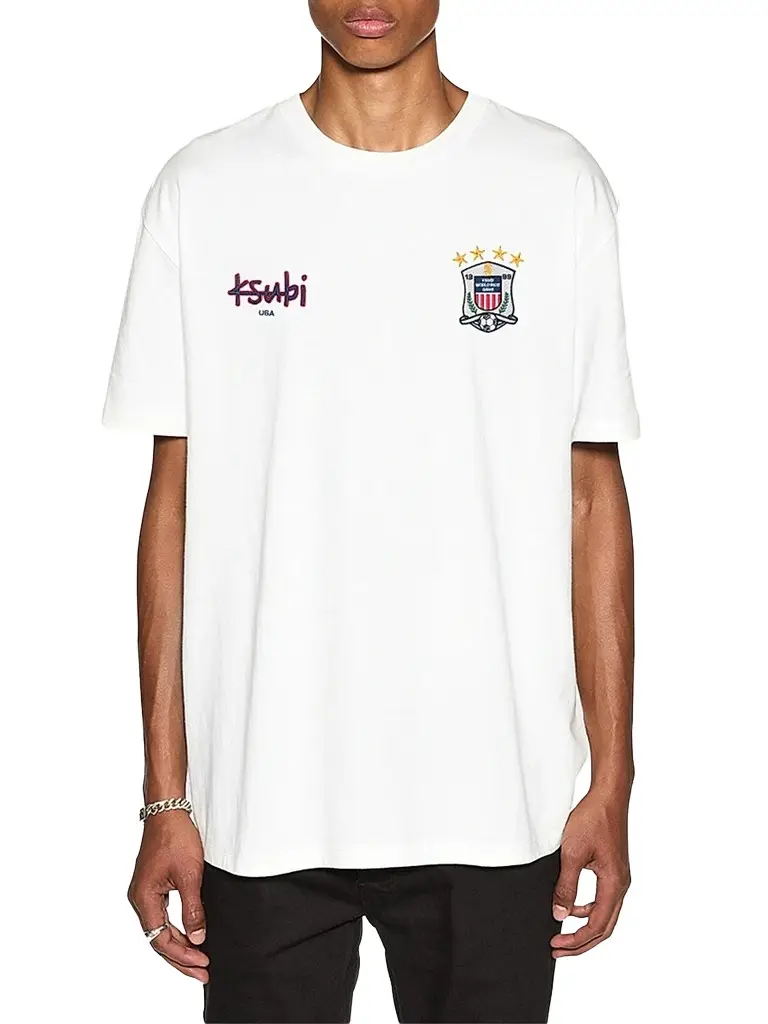 Ksubi Men's USA Ekcess Crewneck T-Shirt - White - Size XXL | Image 1 Ksubi Men's USA Ekcess Crewneck T-Shirt - White - Size XXL | Image 1