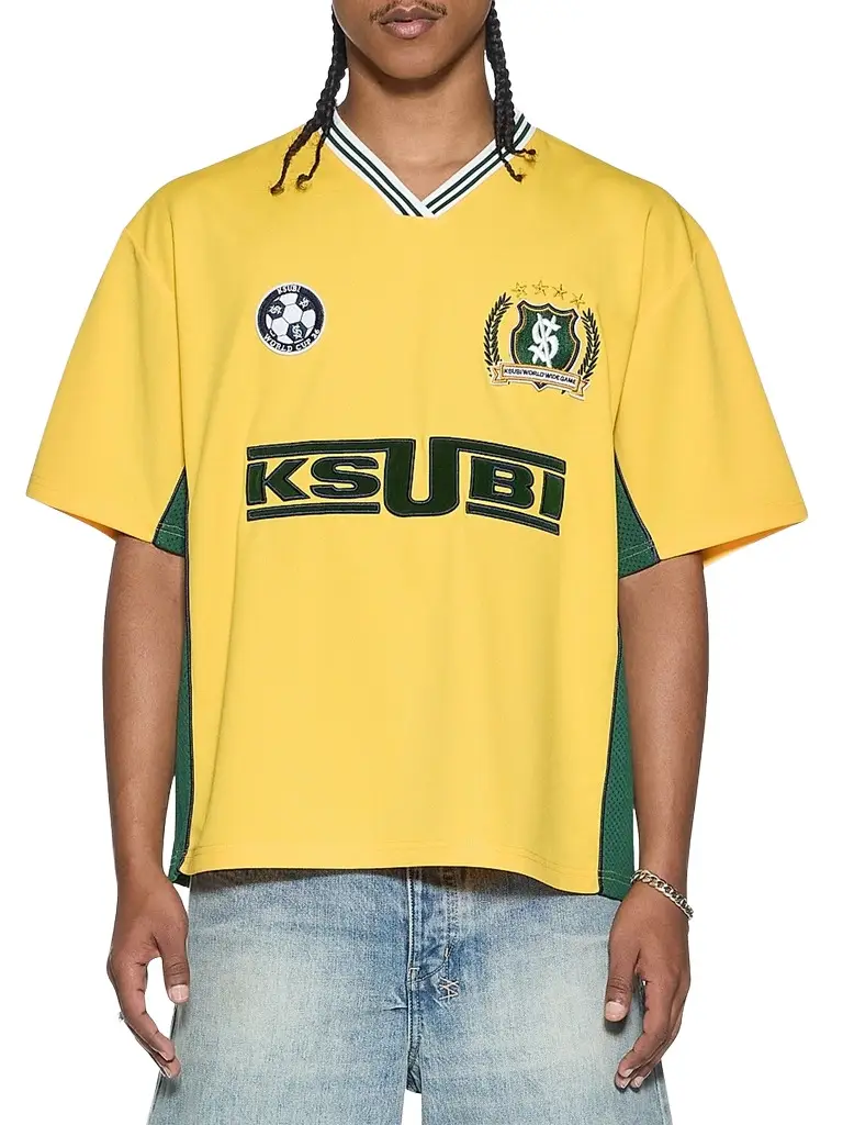Ksubi Men's Offside Short-Sleeve Jersey - Gold | Image 1 Ksubi Men's Offside Short-Sleeve Jersey - Gold | Image 1