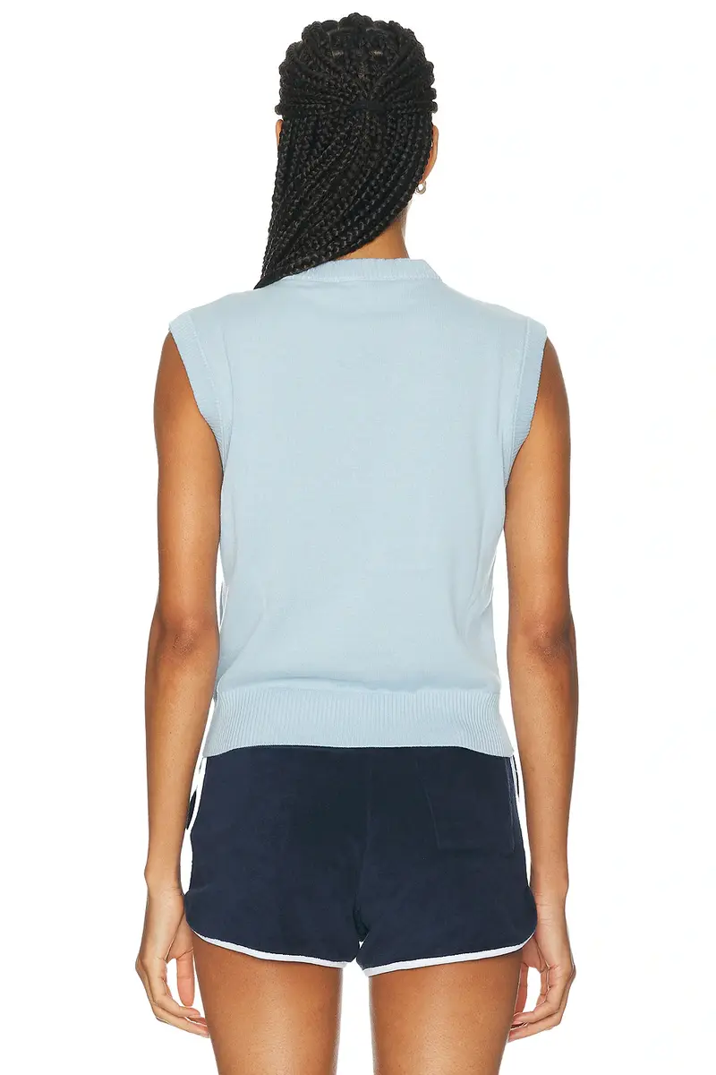 Sporty & Rich Signature Logo Knitted Vest | Thumbnail 3 Sporty & Rich Signature Logo Knitted Vest | Thumbnail 3