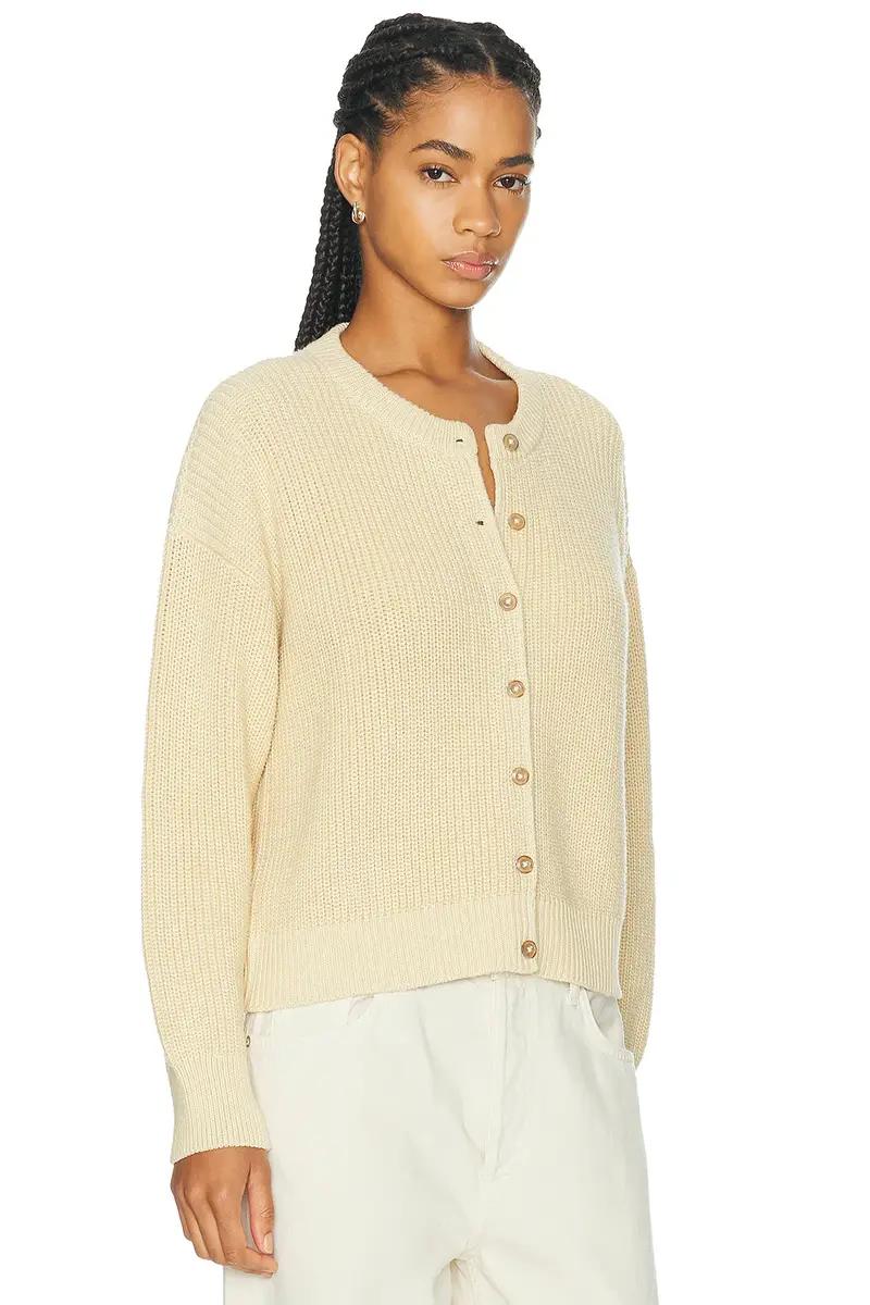 Jenni Kayne Cotton Hayes Crewneck Cardigan | Thumbnail 2