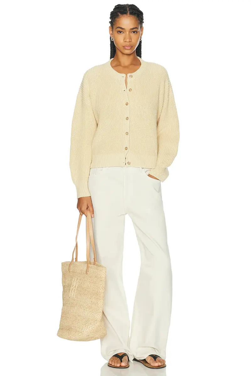 Jenni Kayne Cotton Hayes Crewneck Cardigan | Thumbnail 4