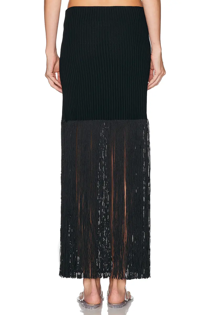 ALAÏA ALAΪA Fringed Tube Skirt | Thumbnail 4