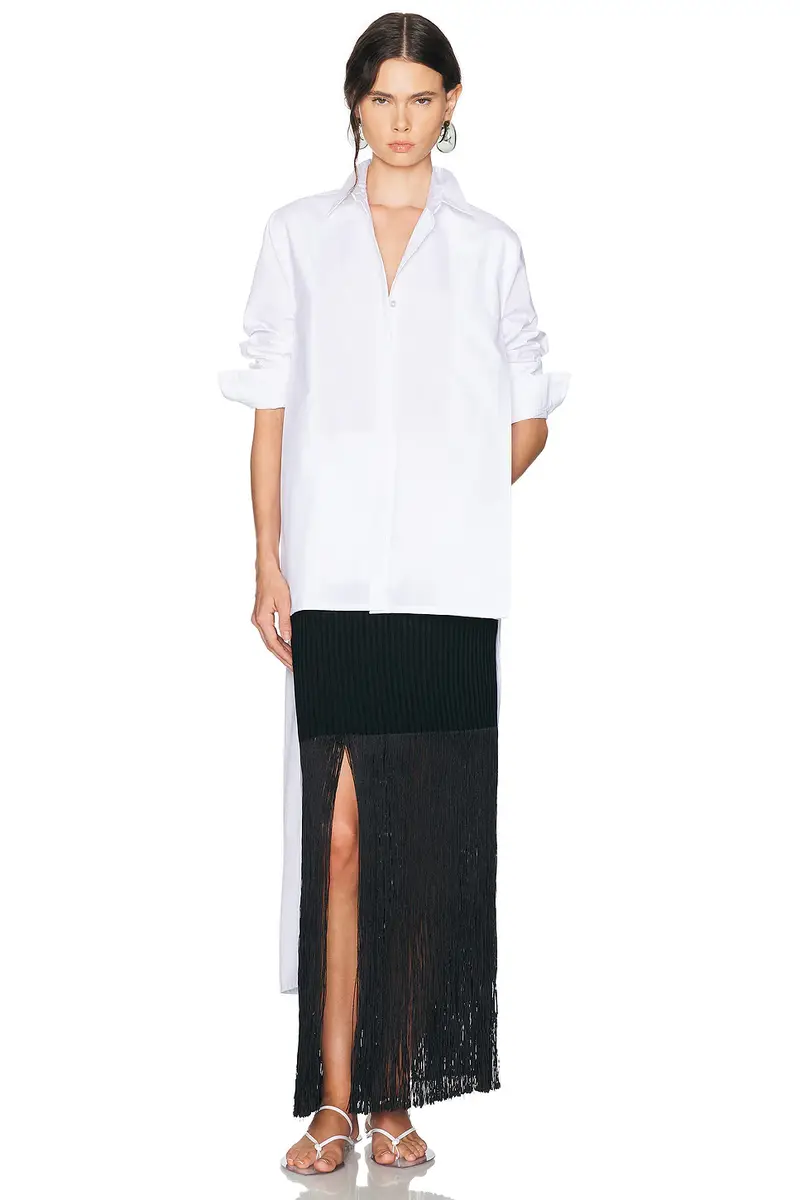 ALAÏA ALAΪA Fringed Tube Skirt | Thumbnail 5