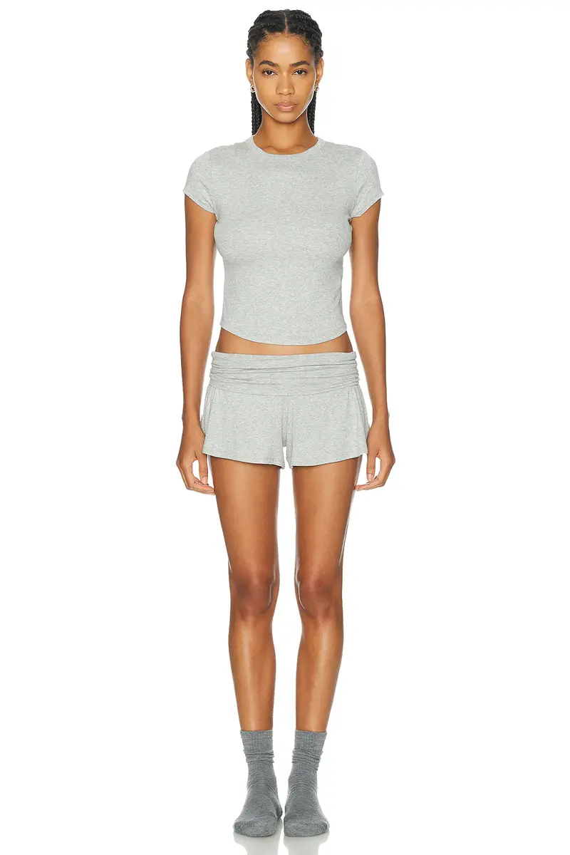 Lunya Soft Modal Rib Fold Over Short | Thumbnail 5 Lunya Soft Modal Rib Fold Over Short | Thumbnail 5