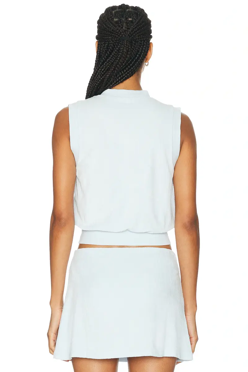 Sporty & Rich Signature Logo Terry Sweater Vest | Thumbnail 3 Sporty & Rich Signature Logo Terry Sweater Vest | Thumbnail 3