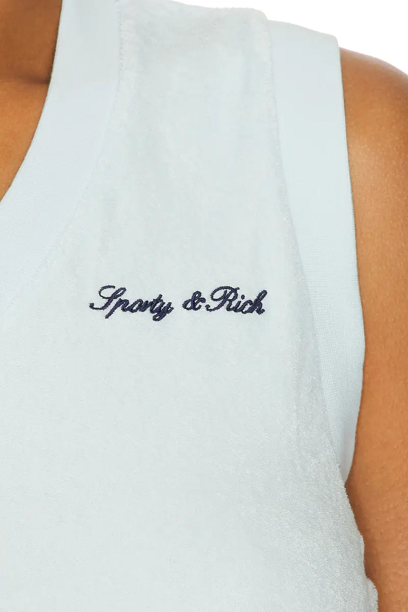 Sporty & Rich Signature Logo Terry Sweater Vest | Thumbnail 5 Sporty & Rich Signature Logo Terry Sweater Vest | Thumbnail 5