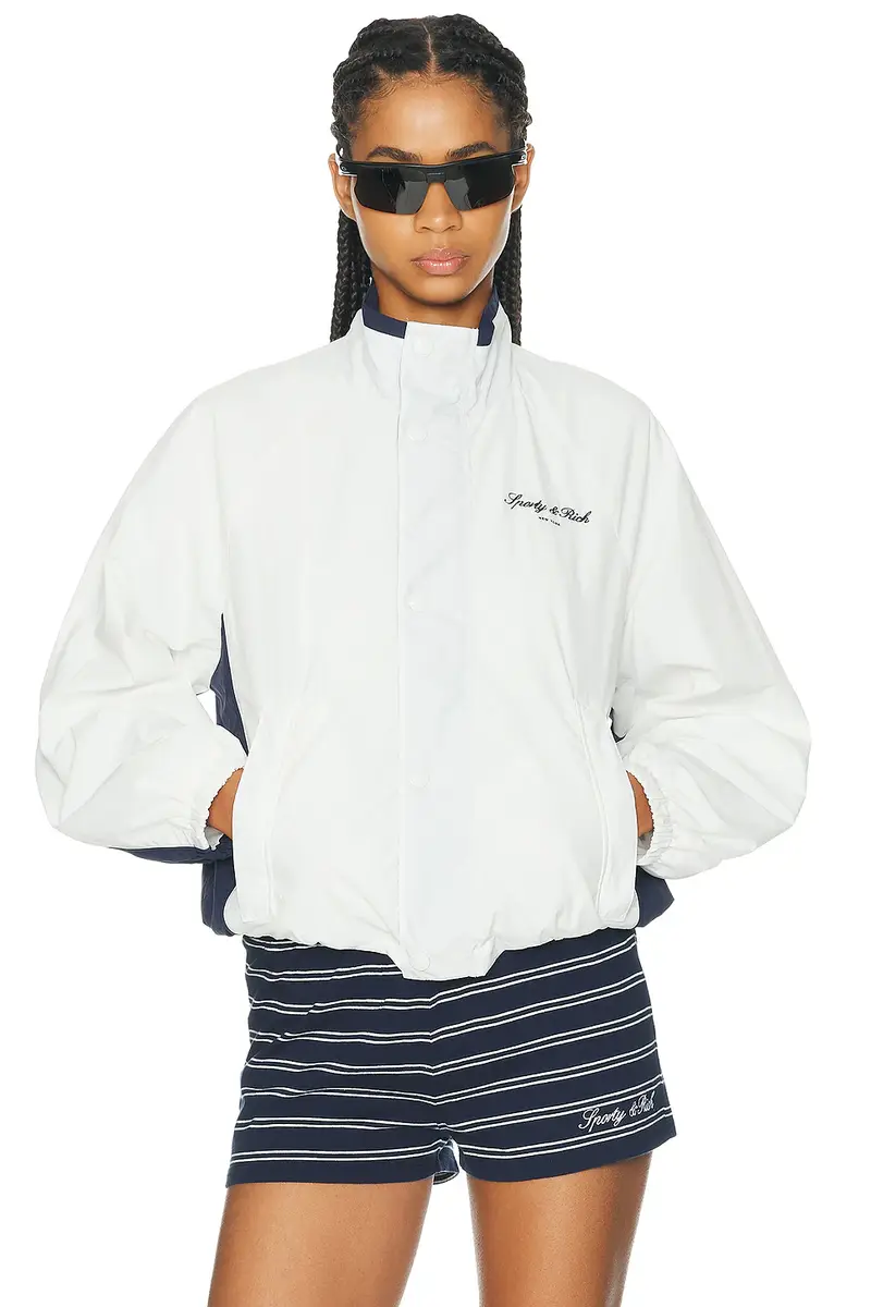 Sporty & Rich Signature NY Contrast Jacket | Image 1 Sporty & Rich Signature NY Contrast Jacket | Image 1