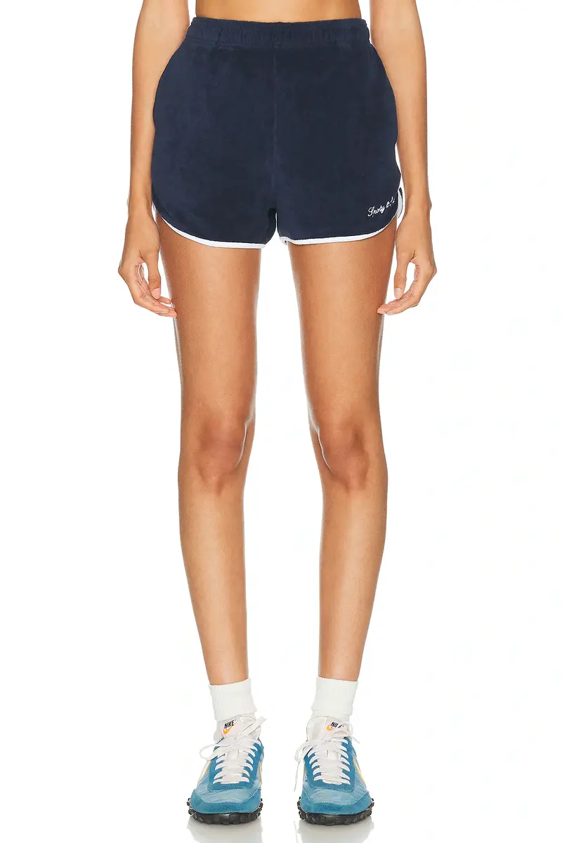 Sporty & Rich Signature Logo Terry Short | Image 1 Sporty & Rich Signature Logo Terry Short | Image 1