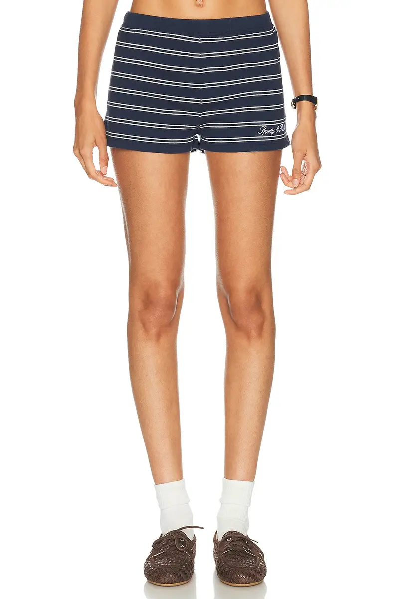 Sporty & Rich Signature Logo Short Short | Image 1 Sporty & Rich Signature Logo Short Short | Image 1